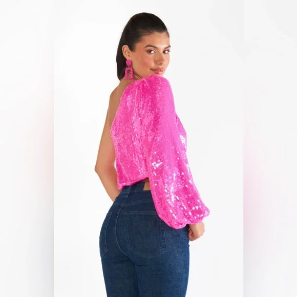 SALE! SHOW ME YOUR MUMU WOMEN'S SEQUINS LONG SLEEVE PARTY TOP - NWT - Picture 8 of 15